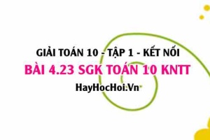 Bài 4.23 SGK Toán 10 tập 1 Kết nối tri thức